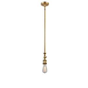 Innovations 1 Light Bare Bulb Mini Pendant in Brushed Brass 206-Bb - All