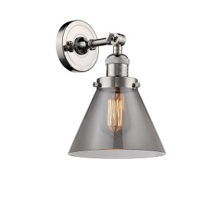 Innovations 1 Light Large Cone Sconce in Polished Nickel 203-Pn-g43 - All
