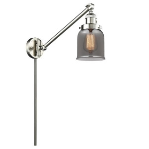 Innovations 1 Light Small Bell Swing Arm in Brushed Satin Nickel 237-Sn-g53 - All