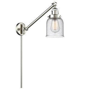 Innovations 1 Light Small Bell Swing Arm in Brushed Satin Nickel 237-Sn-g54 - All