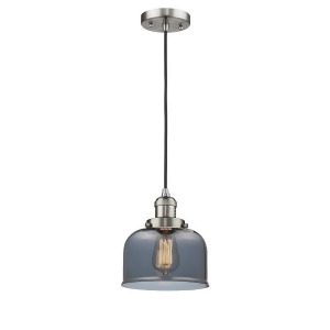 Innovations 1 Light Large Bell Mini Pendant in Brushed Satin Nickel 201C-sn-g73 - All