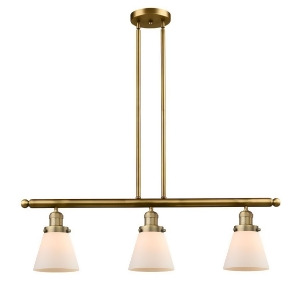 Innovations 3 Light Small Cone Island Light in Brushed Brass 213-Bb-g61 - All