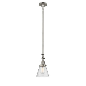 Innovations 1 Light Small Cone Mini Pendant in Brushed Satin Nickel 206-Sn-g64 - All