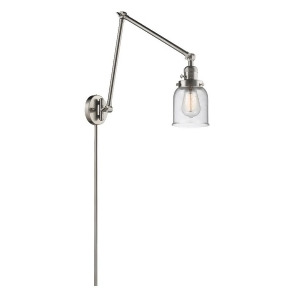 Innovations 2 Light Small Bell Double Swing Arm in Brushed Satin Nickel 238-Sn-g54 - All