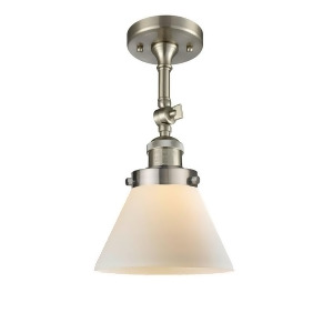 Innovations 1 Light Large Cone Semi-Flush Mount in Brushed Satin Nickel 201F-sn-g41 - All