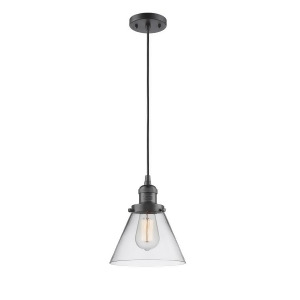 Innovations 1 Light Large Cone Mini Pendant in Oiled Rubbed Bronze 201C-ob-g42 - All