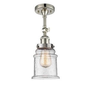 Innovations 1 Light Canton Semi-Flush Mount in Polished Nickel 201F-pn-g184 - All