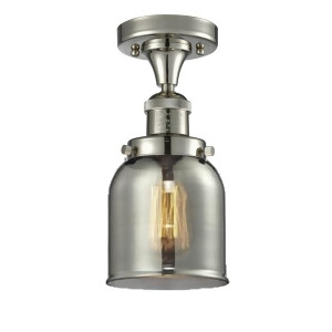 Innovations 1 Light Small Bell Semi-Flush Mount in Polished Nickel 517-1Ch-pn-g53 - All