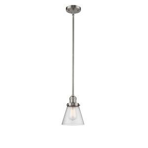 Innovations 1 Light Small Cone Mini Pendant in Brushed Satin Nickel 201S-sn-g64 - All