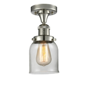 Innovations 1 Light Small Bell Semi-Flush Mount in Polished Nickel 517-1Ch-pn-g52 - All