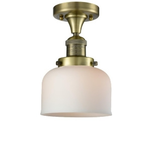 Innovations 1 Light Large Bell Flush Mount in Antique Brass 517-1Ch-ab-g71 - All