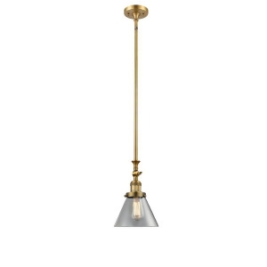Innovations 1 Light Large Cone Mini Pendant in Brushed Brass 206-Bb-g42 - All