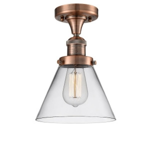 Innovations 1 Light Large Cone Semi-Flush Mount in Antique Copper 517-1Ch-ac-g42 - All