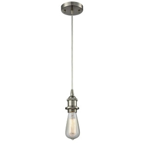 Innovations 1 Light Bare Bulb Mini Pendant in Brushed Satin Nickel 516-1P-sn - All