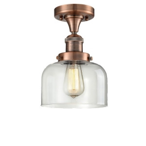 Innovations 1 Light Large Bell Semi-Flush Mount in Antique Copper 517-1Ch-ac-g72 - All