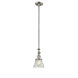 Innovations 1 Light Small Cone Mini Pendant in Brushed Satin Nickel 206-Sn-g62 - All