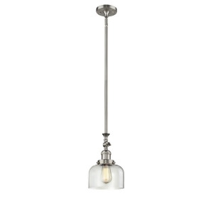 Innovations 1 Light Large Bell Mini Pendant in Brushed Satin Nickel 206-Sn-g72 - All