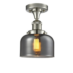 Innovations 1 Light Large Bell Semi-Flush Mount in Polished Nickel 517-1Ch-pn-g73 - All