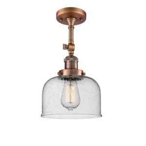 Innovations 1 Light Large Bell Semi-Flush Mount in Antique Copper 201F-ac-g74 - All