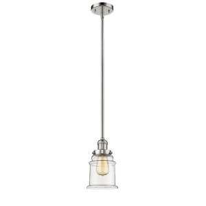 Innovations 1 Light Canton Mini Pendant in Polished Nickel 201S-pn-g182 - All