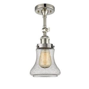 Innovations 1 Light Bellmont Semi-Flush Mount in Polished Nickel 201F-pn-g194 - All