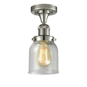 Innovations 1 Light Small Bell Semi-Flush Mount in Polished Nickel 517-1Ch-pn-g54 - All