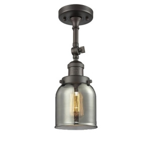 Innovations 1 Light Small Bell Semi-Flush Mount in Oiled Rubbed Bronze 201F-ob-g53 - All