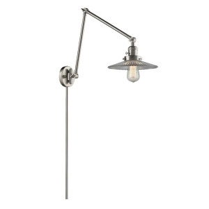 Innovations 1 Light Halophane Double Swing Arm in Brushed Satin Nickel 238-Sn-g2 - All