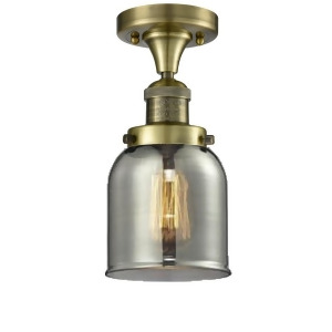 Innovations 1 Light Small Bell Flush Mount in Antique Brass 517-1Ch-ab-g53 - All