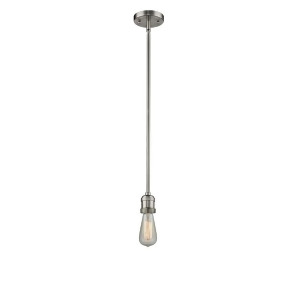 Innovations 1 Light Bare Bulb Mini Pendant in Brushed Satin Nickel 200S-sn - All