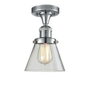 Innovations 1 Light Small Cone Semi-Flush Mount in Polished Chrome 517-1Ch-pc-g62 - All