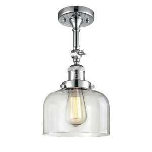 Innovations 1 Light Large Bell Semi-Flush Mount in Polished Chrome 201F-pc-g72 - All