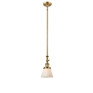 Innovations 1 Light Small Cone Mini Pendant in Brushed Brass 206-Bb-g61 - All
