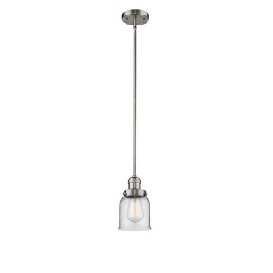Innovations 1 Light Small Bell Mini Pendant in Brushed Satin Nickel 201S-sn-g52 - All