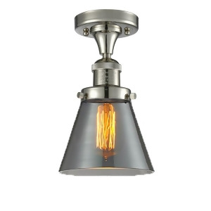Innovations 1 Light Small Cone Semi-Flush Mount in Polished Nickel 517-1Ch-pn-g63 - All