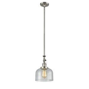 Innovations 1 Light Large Bell Mini Pendant in Brushed Satin Nickel 206-Sn-g74 - All
