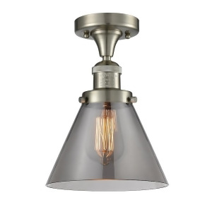 Innovations 1 Light Large Cone Semi-Flush Mount in Brushed Satin Nickel 517-1Ch-sn-g43 - All