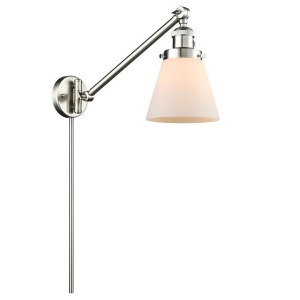 Innovations 1 Light Small Cone Swing Arm in Brushed Satin Nickel 237-Sn-g61 - All