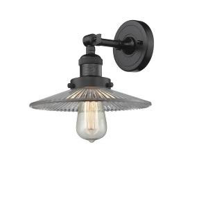 Innovations 1 Light Halophane Sconce in Oiled Rubbed Bronze 203-Ob-g2 - All
