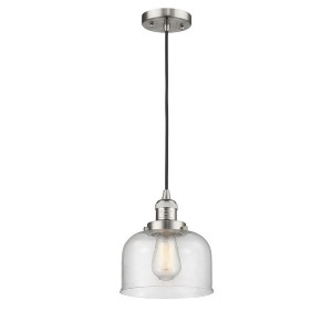 Innovations 1 Light Large Bell Mini Pendant in Brushed Satin Nickel 201S-sn-g74 - All