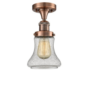 Innovations 1 Light Bellmont Semi-Flush Mount in Antique Copper 517-1Ch-ac-g194 - All