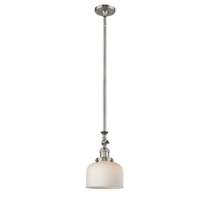 Innovations 1 Light Large Bell Mini Pendant in Brushed Satin Nickel 206-Sn-g71 - All