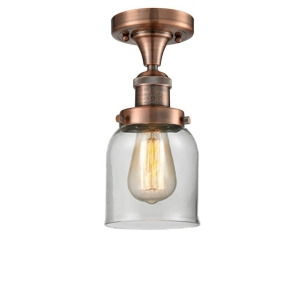 Innovations 1 Light Small Bell Semi-Flush Mount in Antique Copper 517-1Ch-ac-g52 - All