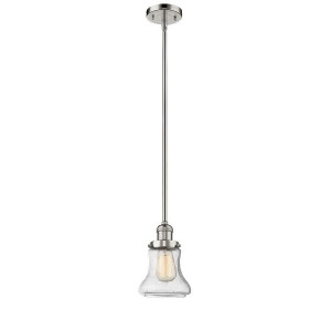 Innovations 1 Light Bellmont Mini Pendant in Polished Nickel 201S-pn-g194 - All