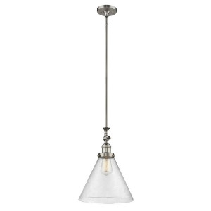 Innovations 1 Light X-Large Cone Pendant in Brushed Satin Nickel 206-Sn-g44-l - All