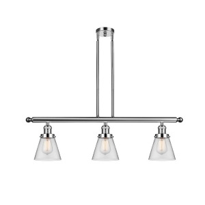 Innovations 3 Light Small Cone Island Light in Polished Nickel 213-Pn-g62 - All
