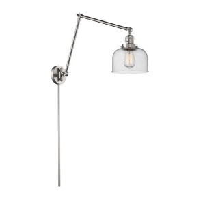 Innovations 2 Light Large Bell Double Swing Arm in Brushed Satin Nickel 238-Sn-g74 - All