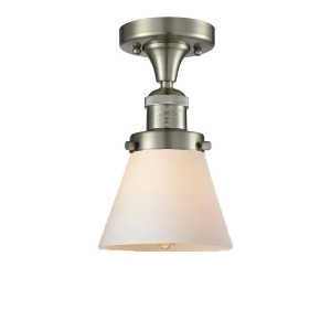 Innovations 1 Light Small Cone Semi-Flush Mount in Brushed Satin Nickel 517-1Ch-sn-g61 - All