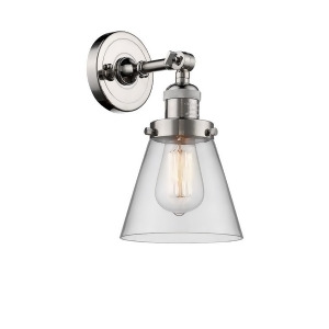 Innovations 1 Light Small Cone Sconce in Polished Nickel 203-Pn-g62 - All