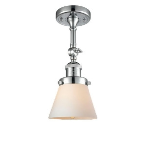 Innovations 1 Light Small Cone Semi-Flush Mount in Polished Chrome 201F-pc-g61 - All